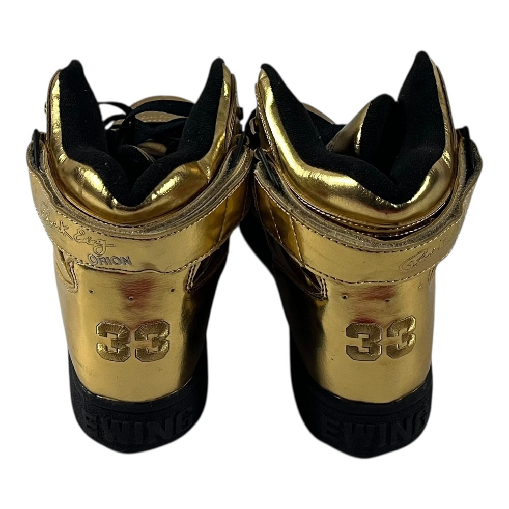 Ewing Athletics 33 Hi Metallic Gold High Top Sneakers Men's Size 10 - Picture 10 of 16